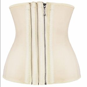 NWT- Smooth Zipper Latex Steel Boned Waist Trainer
